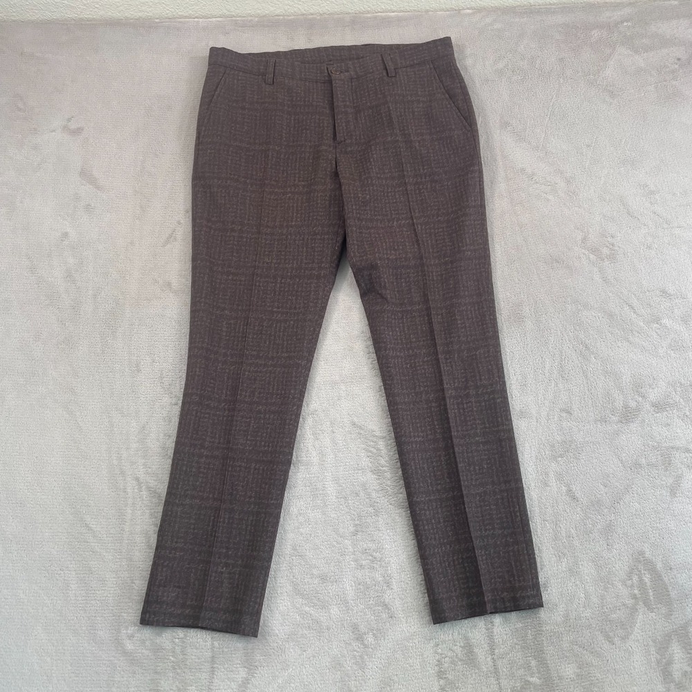 ETRO Dress Pants in Brown‎ Abstract Pattern Men IT 48 US 34 Wool Italy NWOT $798
